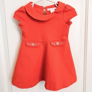 Janie and Jack Orange Dress with Bloomers 6-12M